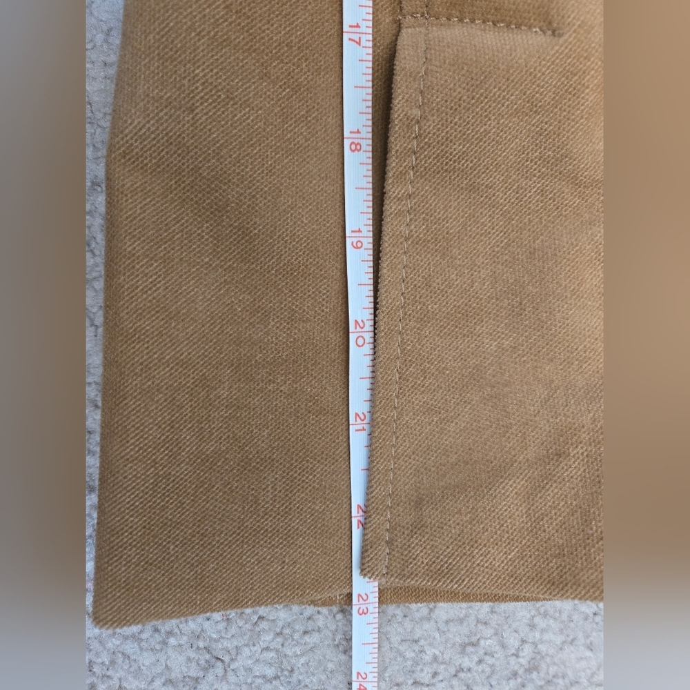 BANANA REPUBLIC Fitted Cotton Tan Blazer With Gold Buttons And Elbow Patches.4P - Picture 14 of 16
